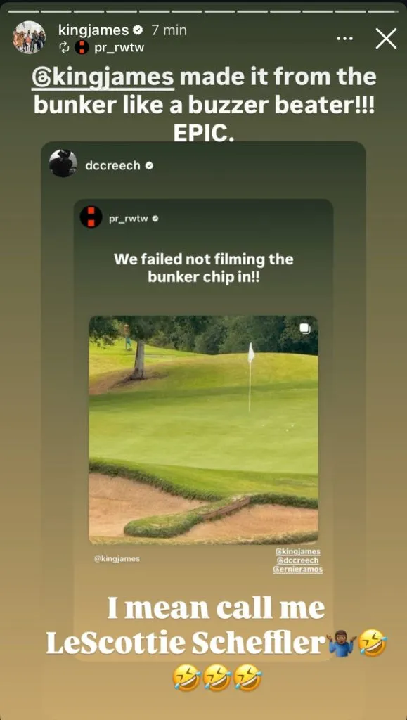 Nuevo apodo de LeBron. (Foto: Instagram / @kingjames)