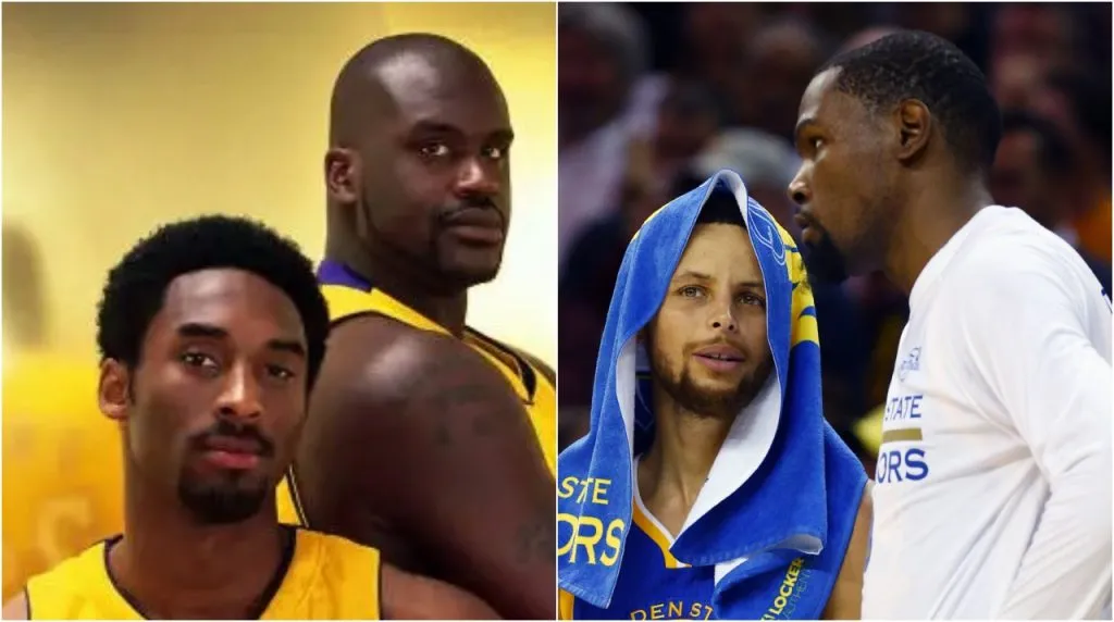 Kobe Bryant, Shaquille O’Neal, Stephen Curry y Kevin Durant. (Foto: Getty Images)