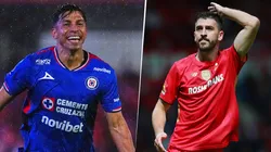Ángel Sepúlveda y Paulinho, los goleadores de Cruz Azul y Toluca, respectivamente.