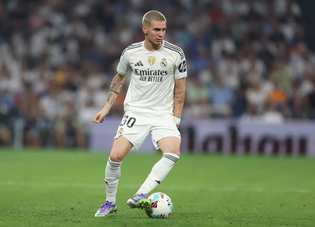 Franco Mastantuono en su debut con Real Madrid (GETTY IMAGES)