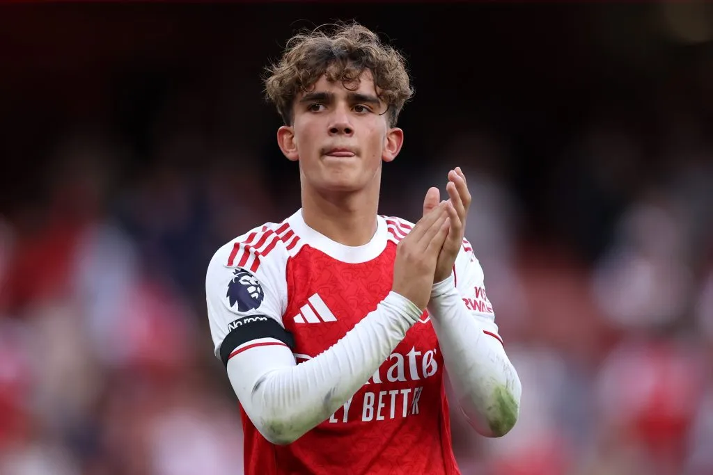 Max Dowman en su debut con Arsenal (Getty Images)