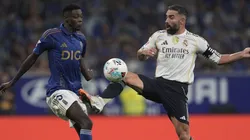 Real Madrid no pudo vestir todo de blanco como es usual cuando juega con el uniforme titular