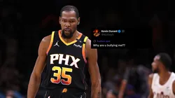 Kevin Durant discutió con un aficionado en X