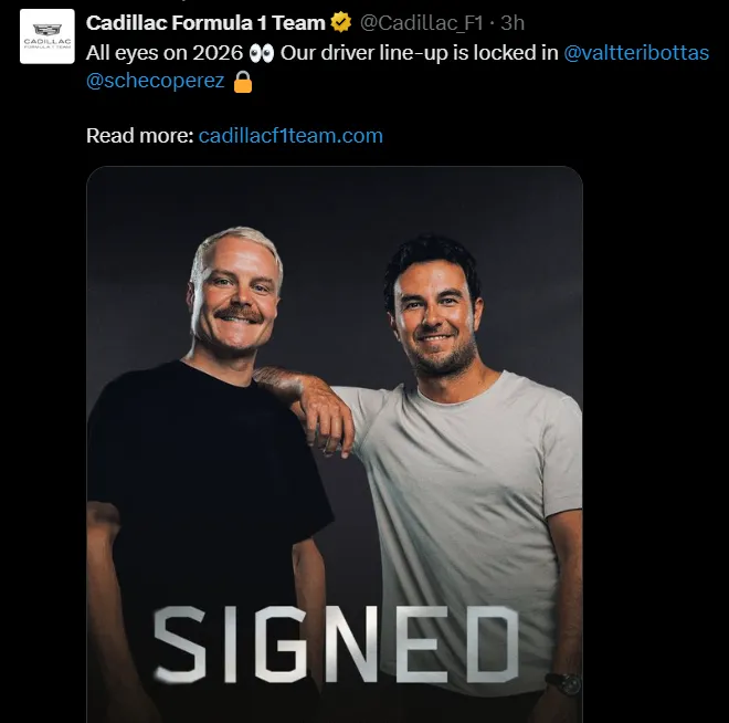 Cadillac presentó a su nuevo equipo (@Cadillac_F1)