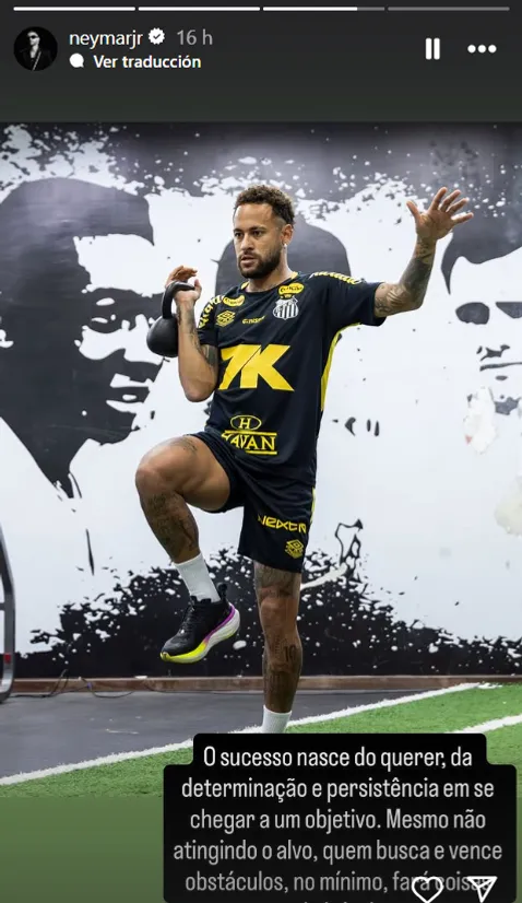 Neymar se entrena con todo en Santos (@neymarjr)