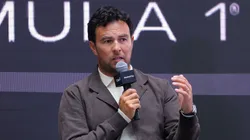 Checo Pérez en su presentación con Cadillac