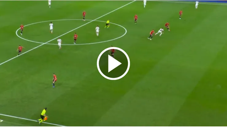 La imagen de los instantes previos al gol anulado a Kylian Mbappé.