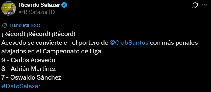 El dato que compartió el periodista Ricardo Salazar. (Captura de pantalla)