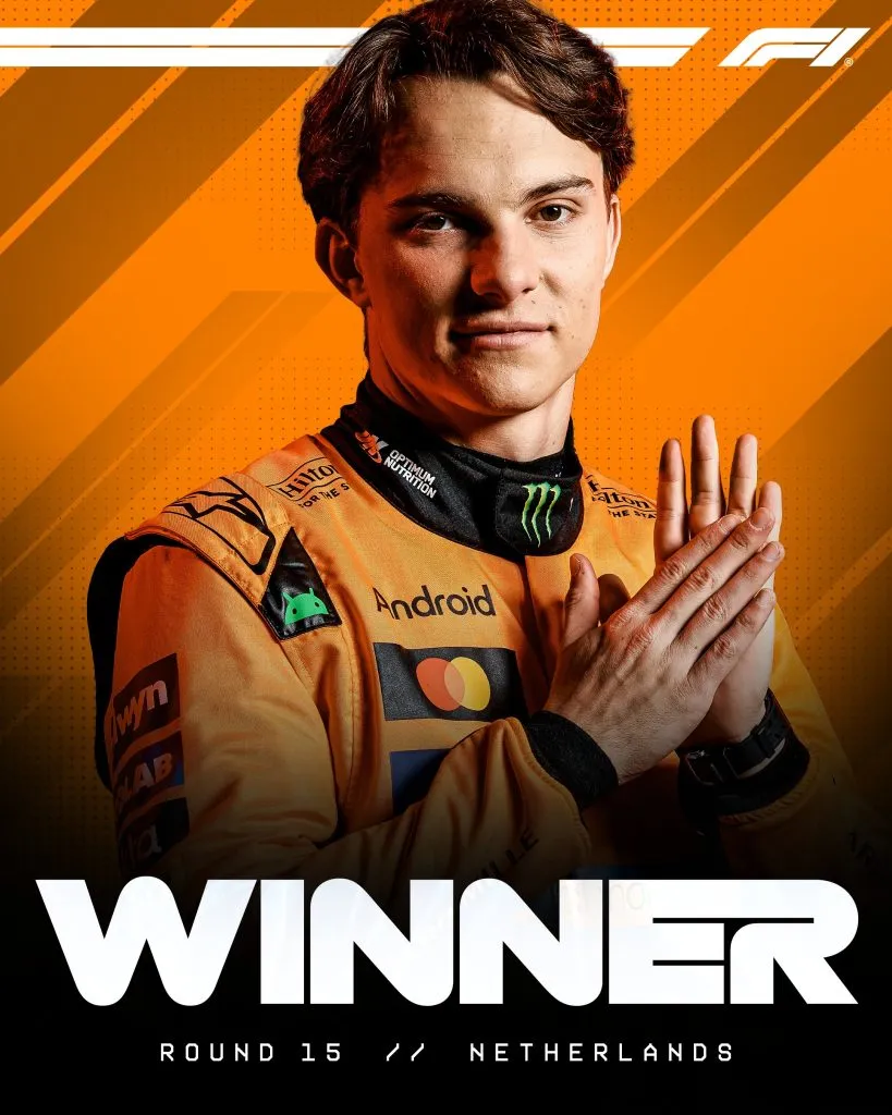 Oscar Piastri ganó el GP de Países Bajos 2025 (Foto: @F1)