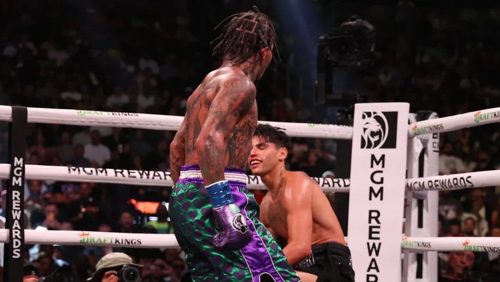 Gervonta Davis terminó noqueado a Ryan García en el séptimo round. (GETTY IMAGES)