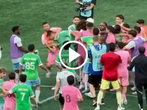 La trifulca entre Inter Miami y Seattle Sounders en la final de la Leagues Cup