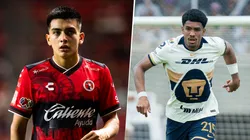 Gilberto Mora (izquierda) y Ángel Azuaje (derecha) le hicieron sumar minutos en la regla de menores a Xolos y Pumas, respectivamente.
