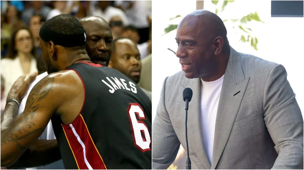 LeBron James,  Michael Jordan y Magic Johnson. (Foto: Getty Images)