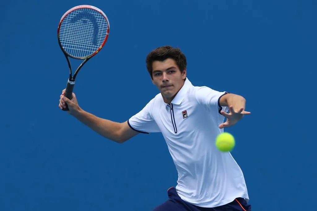 Un joven Taylor Fritz daba sus primeros pasos en el Australian Open 2015 (Getty Images)
