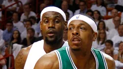 Paul Pierce y LeBron James en la NBA