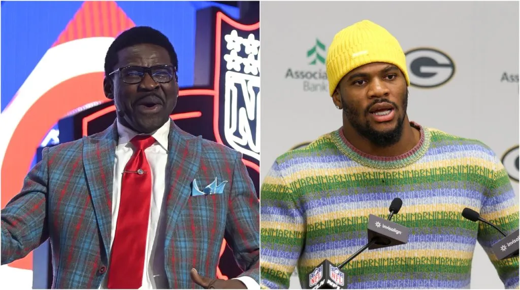 Michael Irvin y Micah Parsons. (Foto: Getty Images)