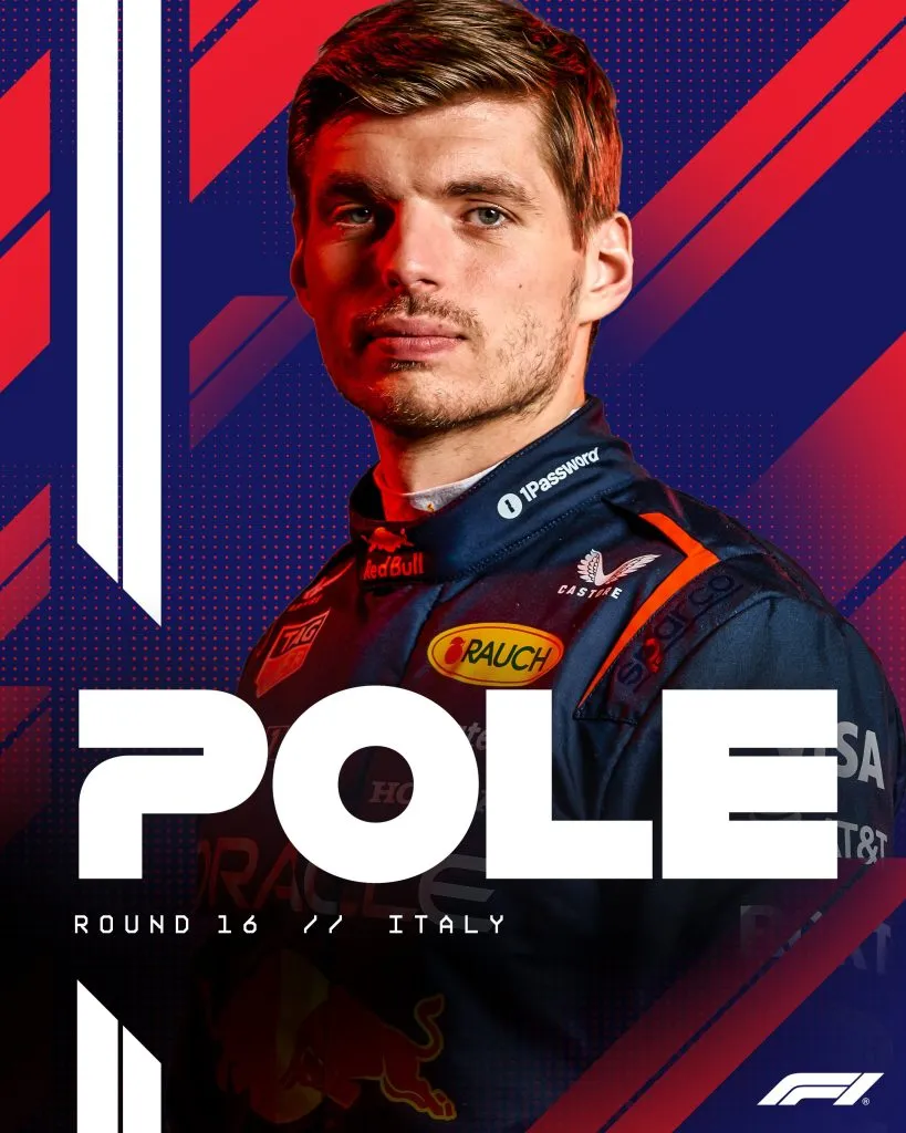 Max Verstappen logró la pole (@F1)