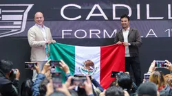 Checo Pérez en su presentación oficial en Cadillac
