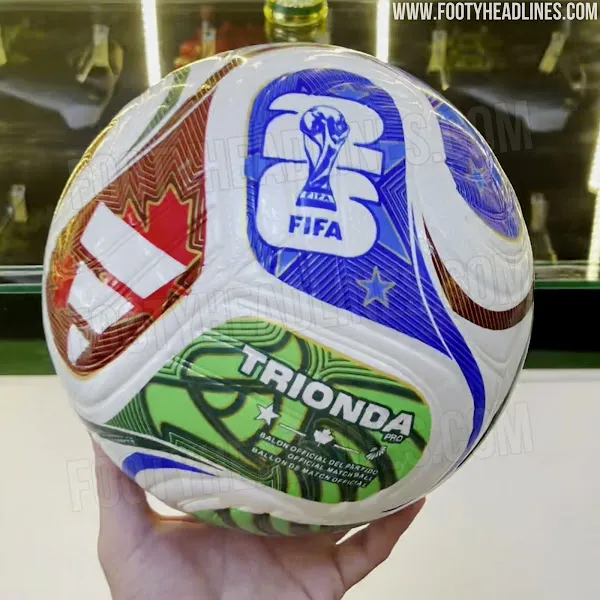 El diseño de lo que sería el balón del Mundial 2026. [Foto: Footy Headlines]