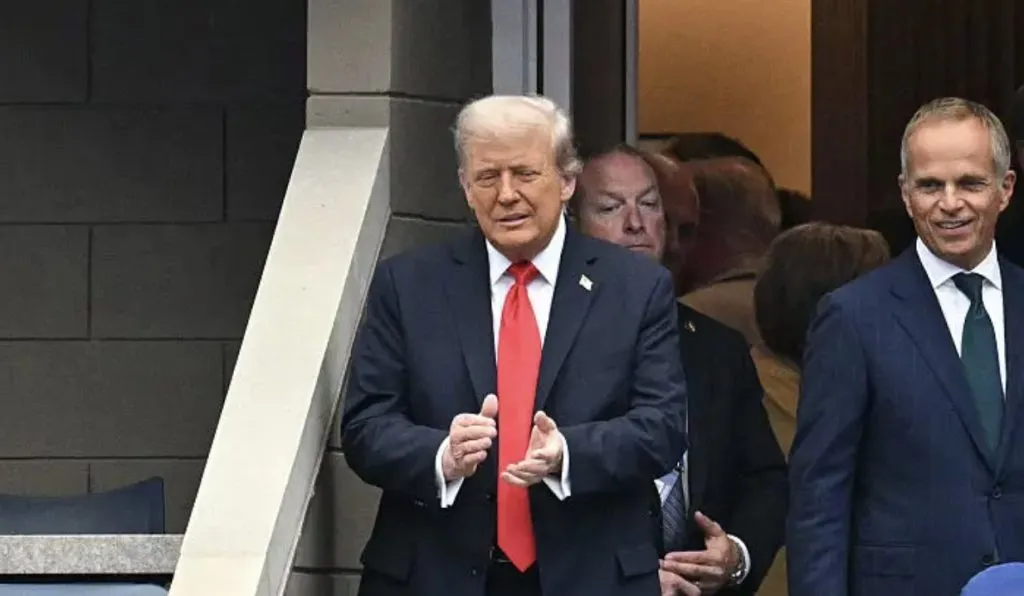Donald Trump en el Estadio Arthur Ashe (@josemorgado)