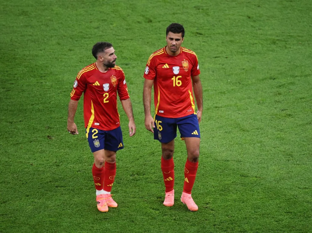 Carvajal y Rodri en la Eurocopa 2024 (GETTY IMAGES)