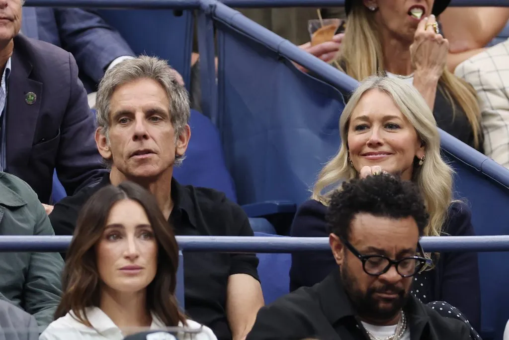 Ben Stiller y Christine Taylor presentes en el Abierto de los Estados Unidos (Getty Images)