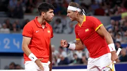 Carlos Alcaraz y Rafael Nadal en los Juegos Olímpicos