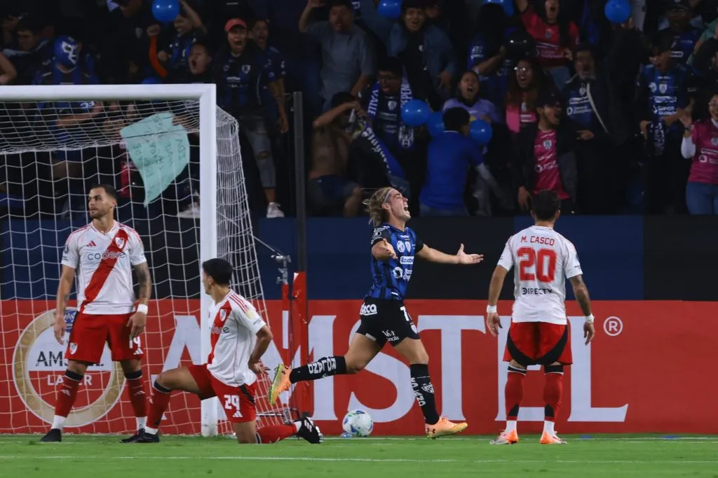 El jugador le marcó 3 goles en los dos partidos ante River Plate por la Copa Libertadores. [Foto: Getty Images]