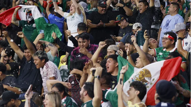 Aficionados mexicanos durante el reciente amistoso entre México y Corea del Sur, en Nashvhille.