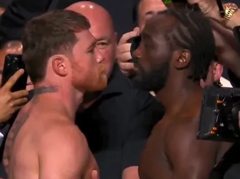 Canelo Álvarez y Terence Crawford estuvieron cara a cara por primera vez