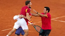 Pablo Carreño Busta festeja su victoria ante Elmer Moeller, de Dinamarca, que le dio la clasificación al equipo español al Final 8.