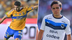 Bernardo Parra (izquierda) e Iker Fimbres (derecha) sumaron minutos para Tigres y Rayados, respectivamente, en la regla de menores.