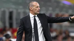 Massimiliano Allegri felicitó a Santiago Giménez por su partido con Milan ante Bologna