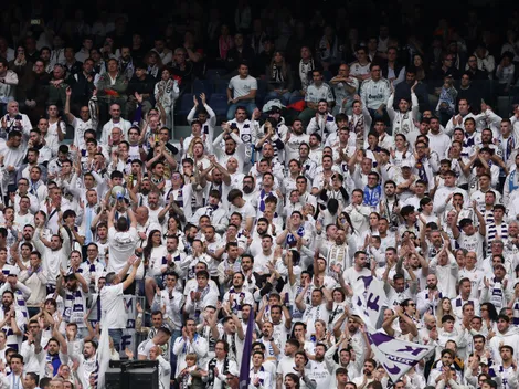 Afición de Real Madrid y una exigencia clara en una bandera previo al debut de Champions