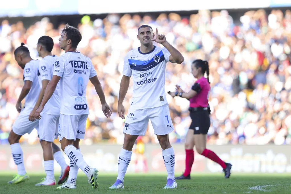 Rayados en su última victoria de visitante ante Querétaro (Getty Images)