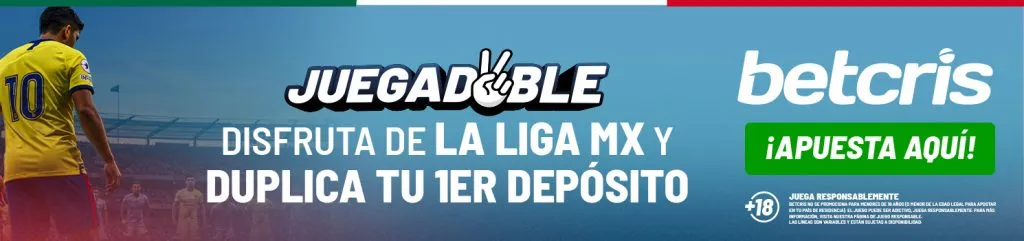 Duplica tu primer depósito en Betcris para apostar en la Liga MX con BOLAVIP
