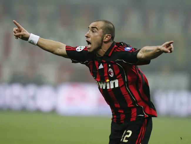 Cristian Brocchi en su etapa con Milan (GETTY IMAGES)