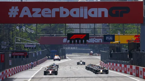 Parrilla de salida del circuito callejero de Baku