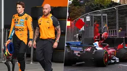 Oscar Piastri y Charles Leclerc se accidentaron en la clasificación de Azerbaiyán