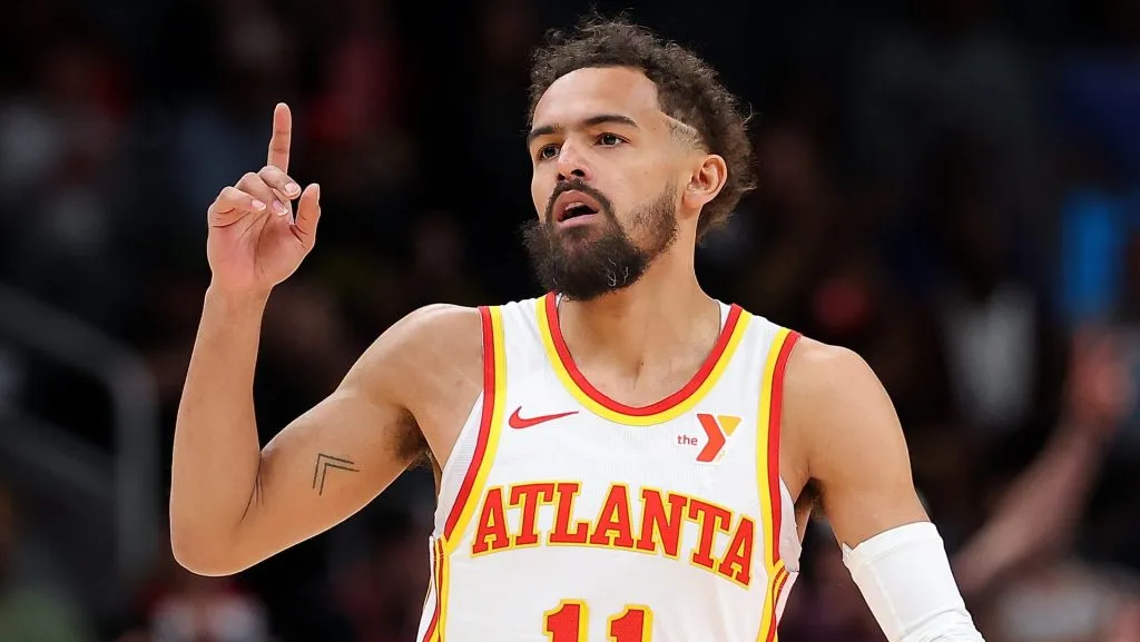 Trae Young es la máxima figura de Atlanta Hawks. (GETTY IMAGES)