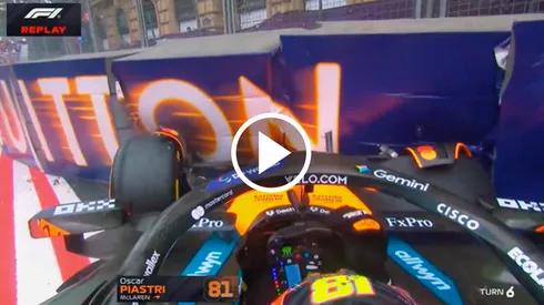 Oscar Piastri chocó en la carrera del GP de Azerbaiyán 2025