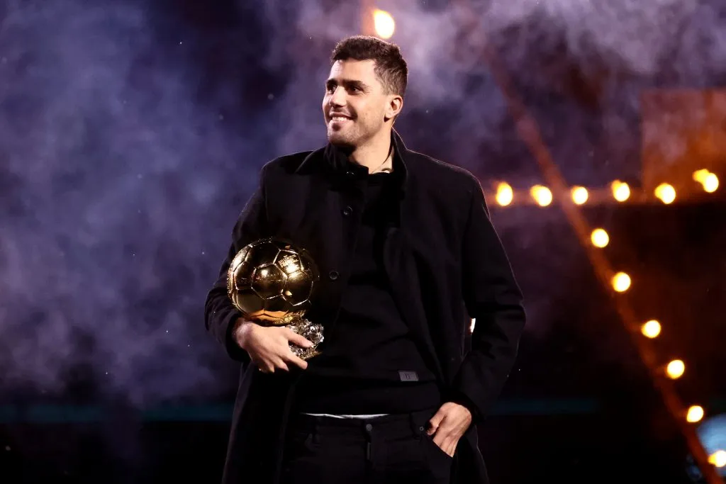 Rodri, ganador del Balón de Oro 2024, deseó que Lamine Yamal o Pedri ganen el premio este año. (Getty Images)