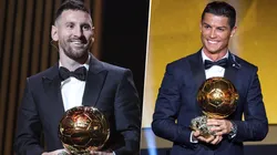 Lionel Messi y Cristiano Ronaldo con el Balón de Oro