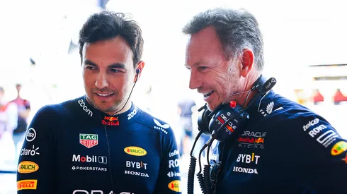 Checo Pérez y Christian Horner
