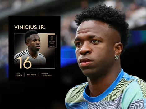 La reacción de Vinicius tras su puesto 16 en el Balón de Oro 2025
