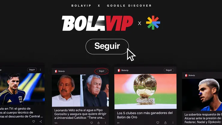Ahora puedes elegir seguir a Bolavip en tu feed de Discover para tener a un click todas las noticias.