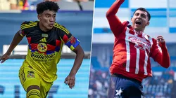 Isaías Violante y Bryan González sumaron minutos para América y Chivas, respectivamente.