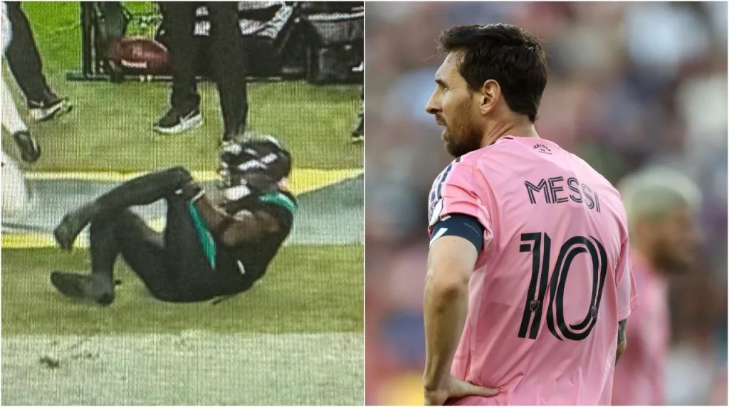 La lesión de Tyreek Hill y Lionel Messi. (Foto: Getty Images)