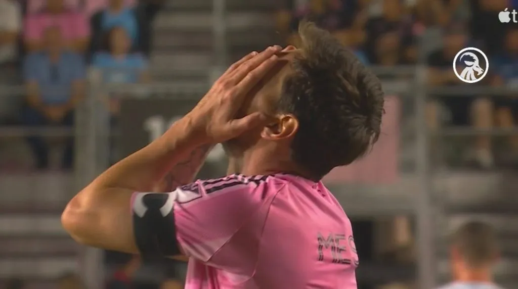 La reacción de Messi a la jugada ‘imposible’ de Inter Miami. (Foto: X / @M10GOAT)