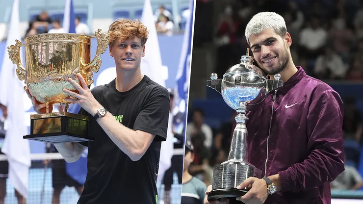 Jannik Sinner y Carlos Alcaraz ganaron títulos esta semana